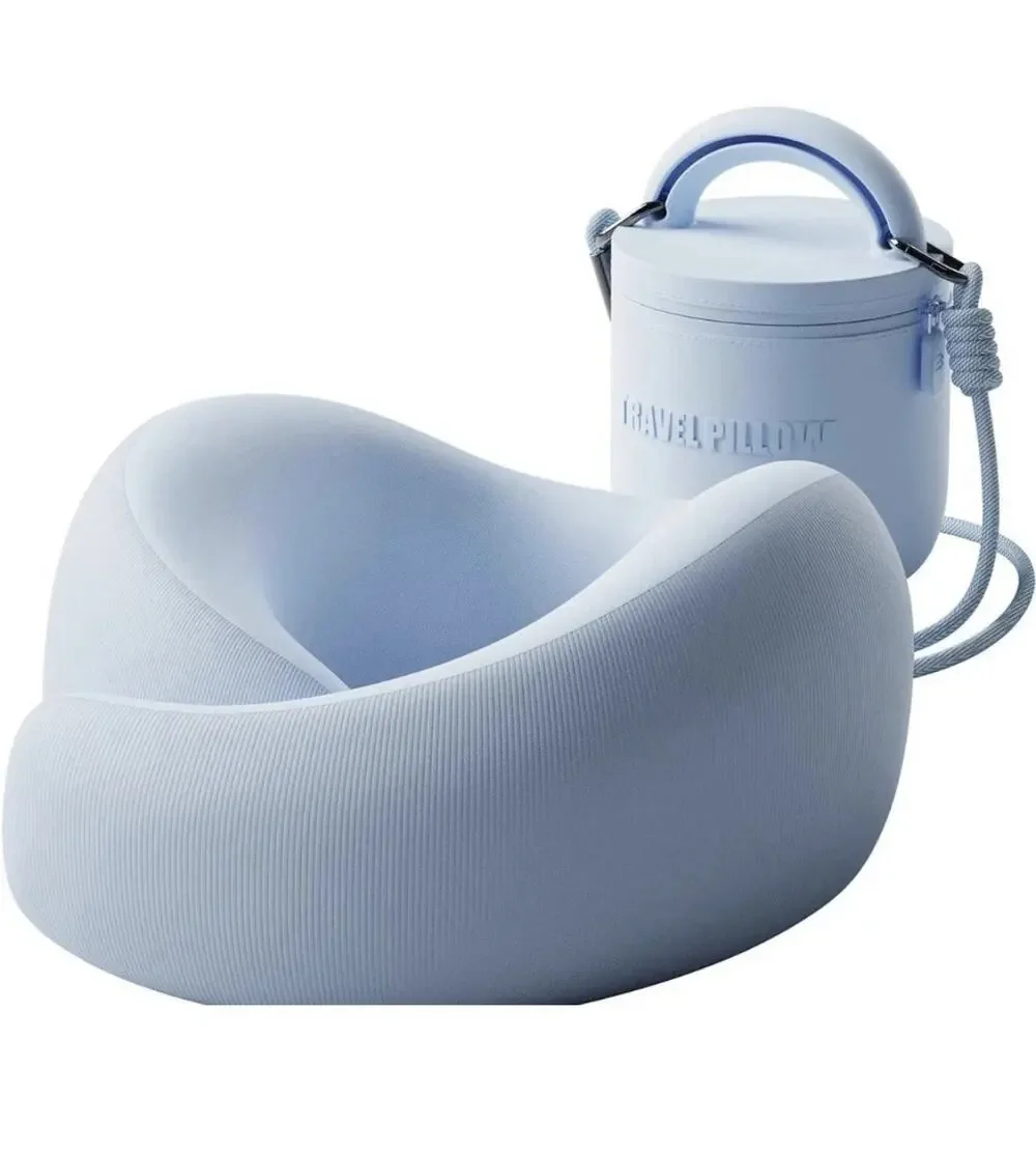 EVERY THINK Travel Pillow - Memory Foam Neck Pillow Light Blue #RC-4 Brand new